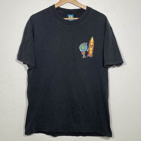 Bored Teenage Waiting For The Wipeout Black Cotton Graphic Short Sleeve T Shirt - Picture 1 of 7